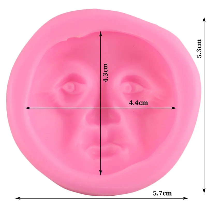 DIY Moon Face силиконовая форма для помадки инструменты для украшения торта Форма для мастики Полимерная глина