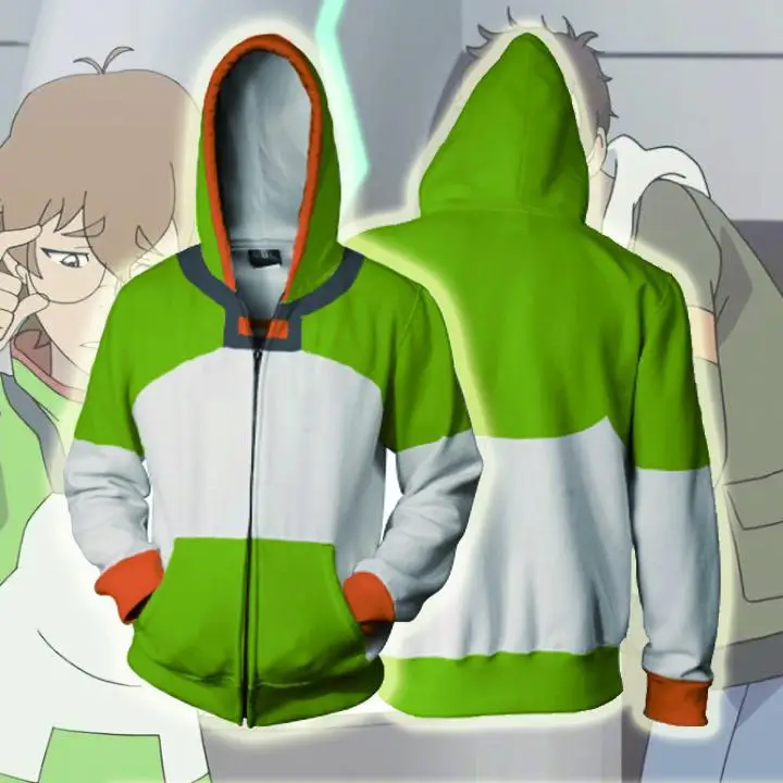 CostumeBuy Voltron Косплей куртка Легендарный Защитник пидж костюм зеленое пальто свитер молния толстовка 5XL плюс Размер