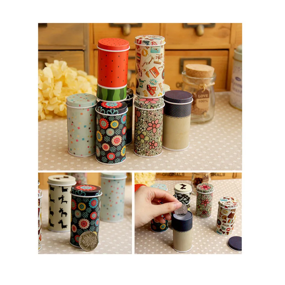 

Metal Candy Trinket Tin Jewelry Iron Tea Coin Storage Square Box Case Accessories Housekeeping Home Organization Organizers