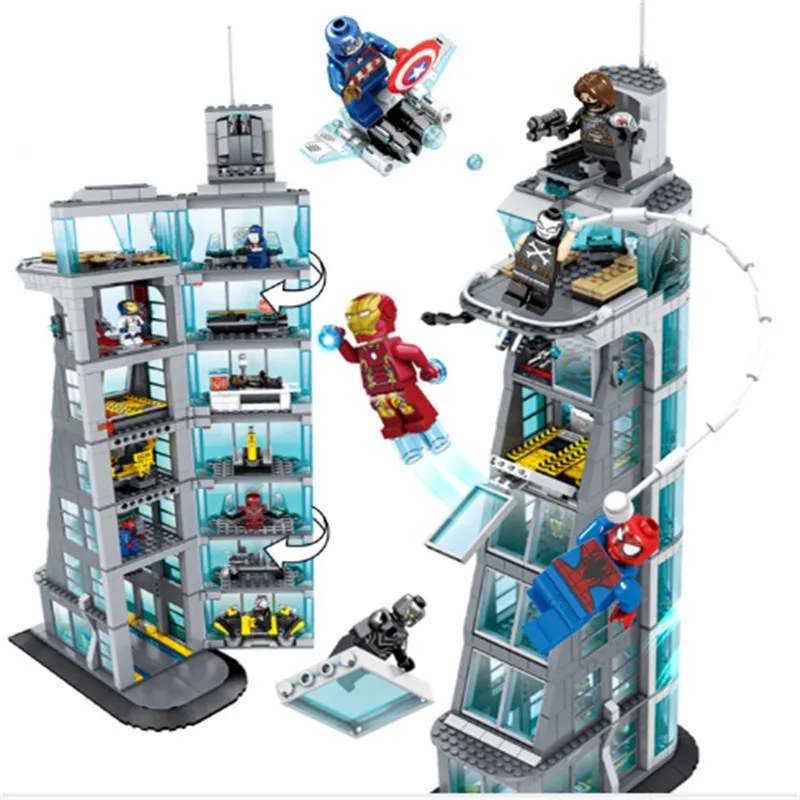 

1209pcs Ation Figure Hero of the Building blocks Avengers Iron man Super Hero spider-man Black Panther Adult toys for children