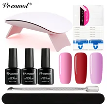 Vrenmol маникюрные наборы набор 6 W сушилка с УФ-лампой Маникюр машина 3 шт Цвета выдерживает-УФ-гель для ногтей