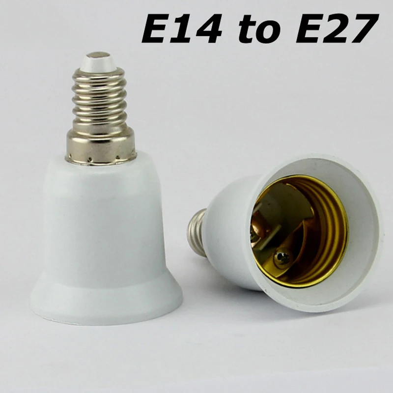 10pcs/lot E14 to E27 Light Bulbs Adapter Converter E14 Base to E27 lamp
