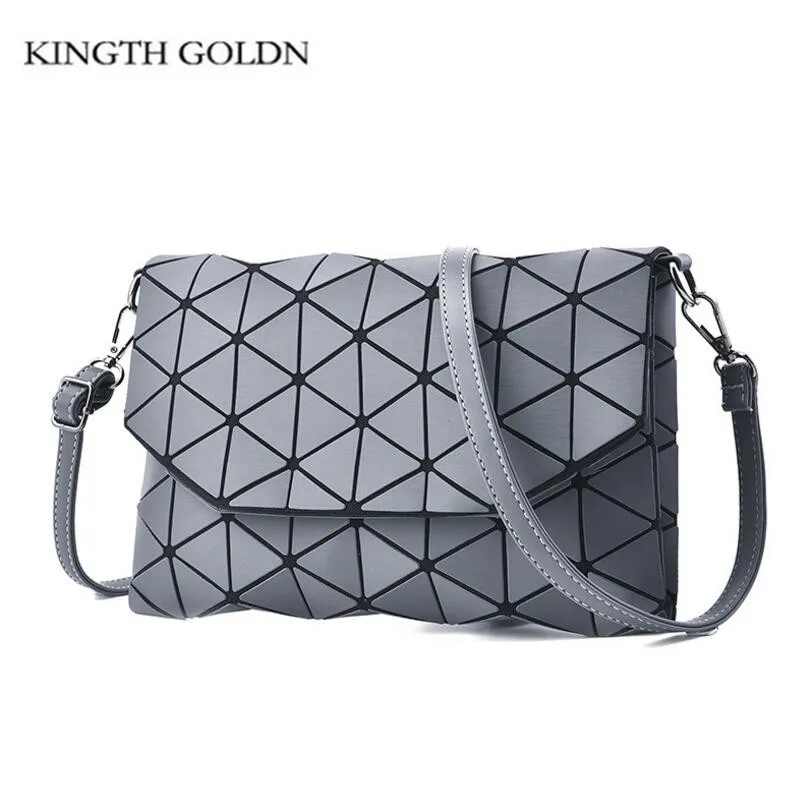 

KINGTH GOLDN Women Messenger Bags Girls Flap Geometric Handbag Lingge Women Shoulder B Evening Crossbody Bags Ladies Clutch