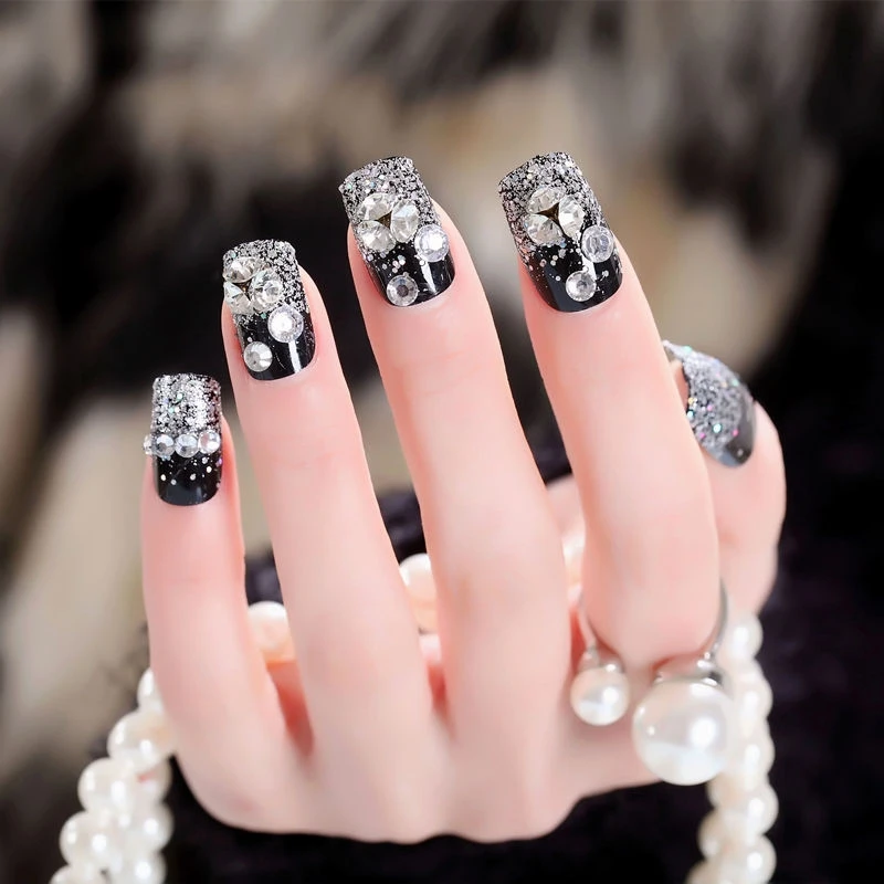 Kokardki na Paznokcie Jóias de Unhas Gota de Água Nova Chegada Metal Swarovsky Unha Krysztal Unhas Mix Decoração 50 Pçs 8 Beleza e saúde