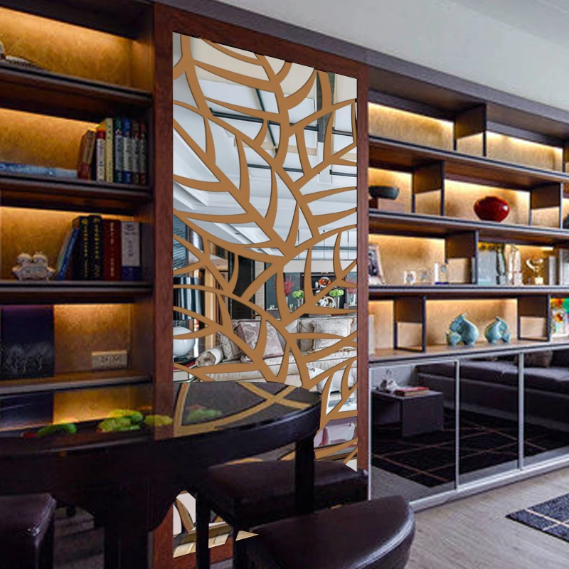 3D DIY Mirror Sticker Wall Sticker Mirror Wall Decal Mosaic Room