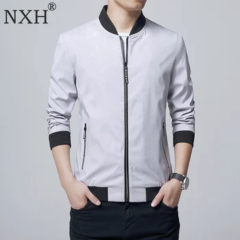 

NXH 2017 Thin Jacket Men Pilot with Blue Blcak Thin Pilot Bomber Jacket Men Wind Breaker Jacket Men M-4XL 3Colors