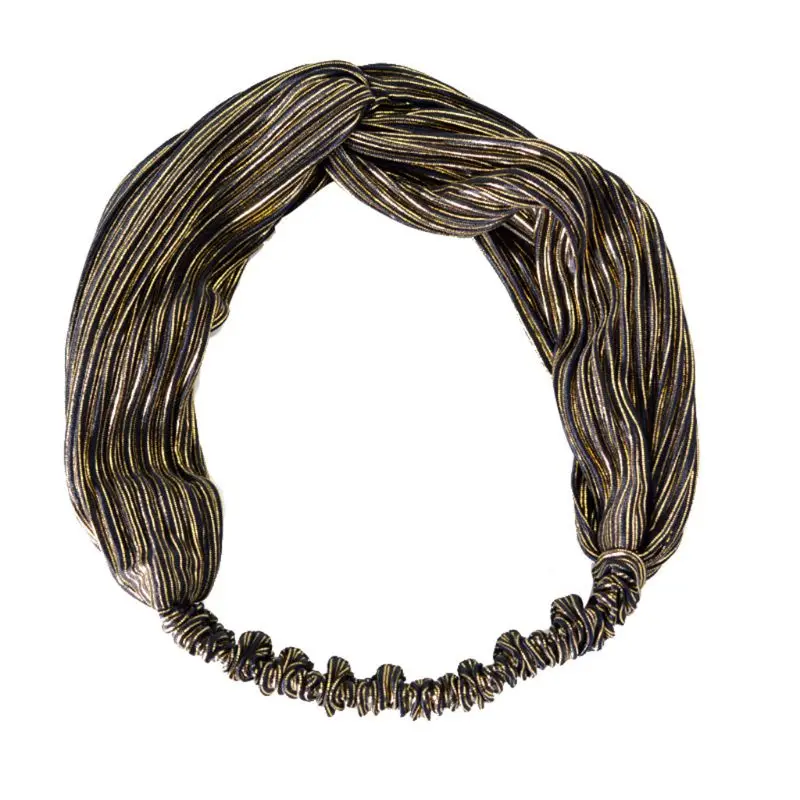 Women Spring Autumn Headband Vintage Cross Knot Elastic Hair Bands Soft Solid Girls Hairband Accessories