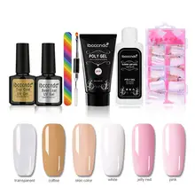 7 шт без бумаги Быстрый гель продлевающий половой акт Набор Профессиональный быстрый строительный клей для ногтей двойная кисть для моделирования Ногтей