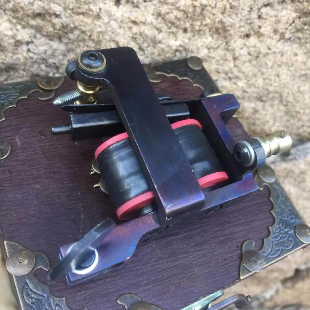 NEW HANDMADE Iron Steel Ostrich Tattoo Machine 10 coils wrap Tattoo gun Shader liner NEW HANDMADE Iron Steel Ostrich Tattoo Machine 10 coils wrap Tattoo gun Shader liner