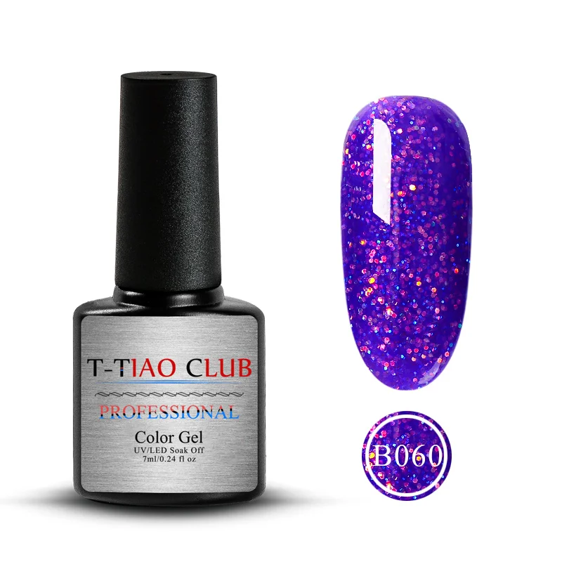 T-TIAO CLUB, 7 мл, синий, черный гель для ногтей с блестками, лак для ногтей, Ультрафиолетовый гибридный, долговечный, впитывающий Праймер, маникюрный Гель-лак для нейл-арта - Цвет: M30488