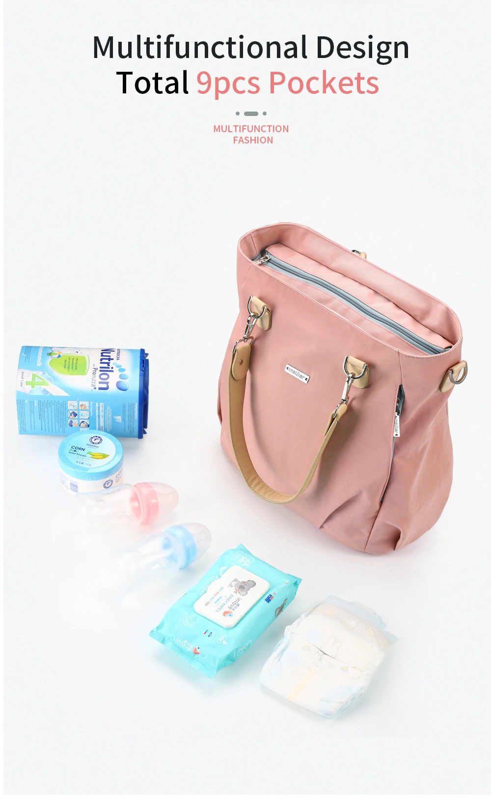 Insular новая сумка для подгузников для мам, сумка для подгузников для ухода за ребенком, брендовая сумка для подгузников, Большая вместительная сумка для путешествий, сумки для детских подгузников