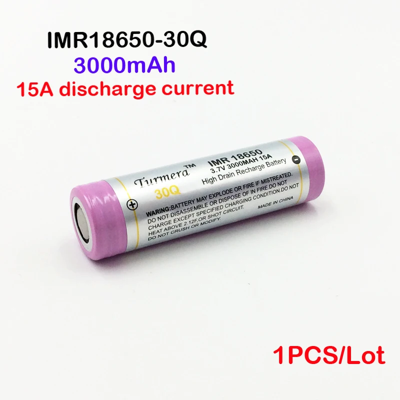 Аккумулятор 18650 inr18650 30q литий ионный аккумулятор 15а разрядка Vape мод и