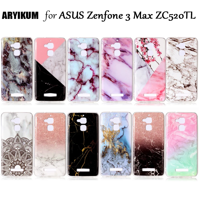 Чехол для Asus Zenfone 3 Max ZC520TL 5 2 дюйма мягкий силиконовый чехол с мраморной задней