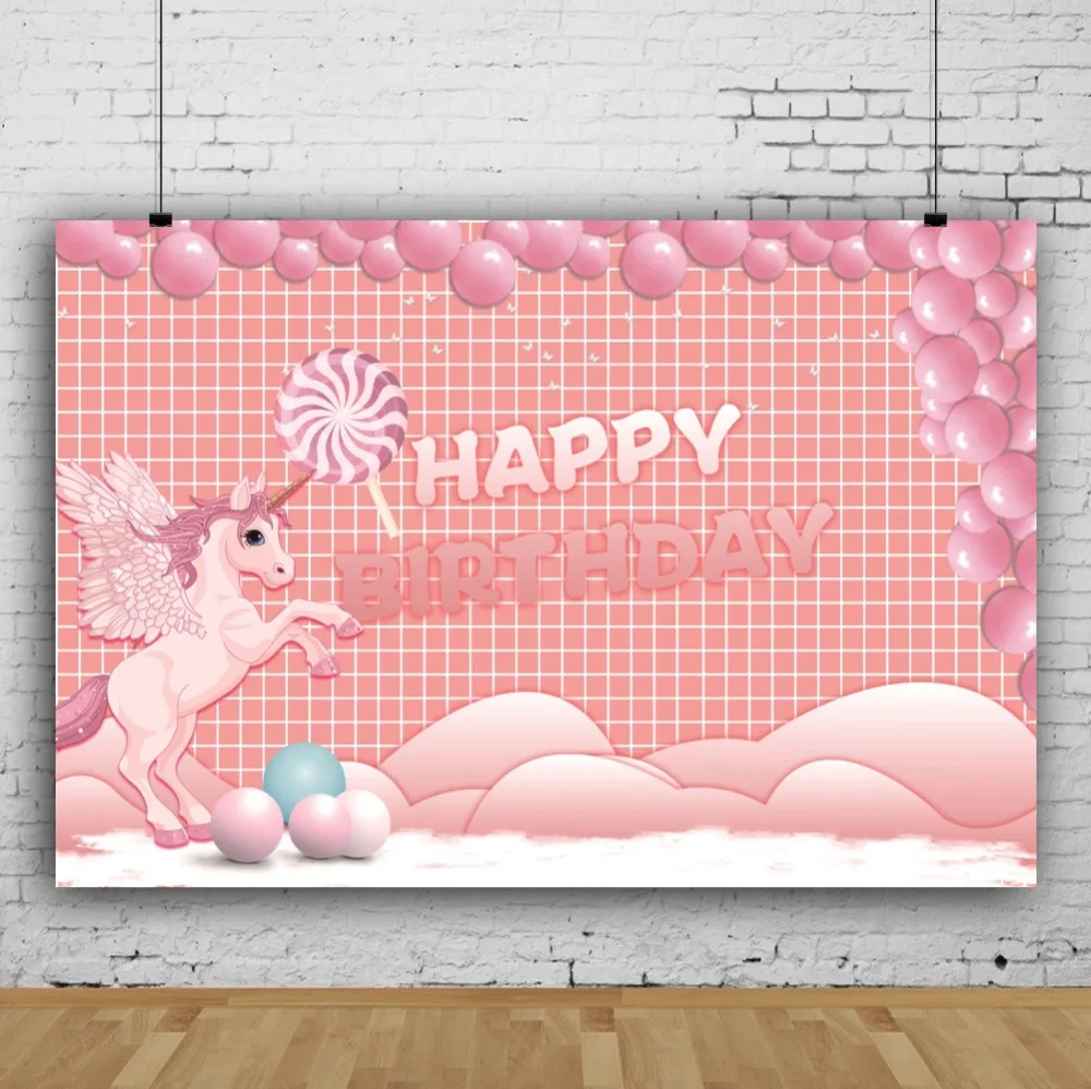 Laeacco Balloons Unicorn Happy Birthday Baby Children Cartoon Scenic Photographic Backgrounds Photography Photo Backdrops Studio Laeacco Balloons Unicorn Happy Birthday Baby Children Cartoon Scenic Photographic Backgrounds Photography Photo Backdrops Studio