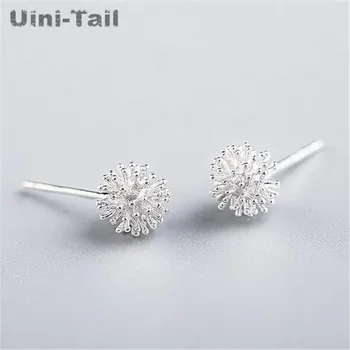 Uini-Tail hot new 925 sterling silver dandelion flower ball Christmas snowflake delicate earrings female classic simple earrings