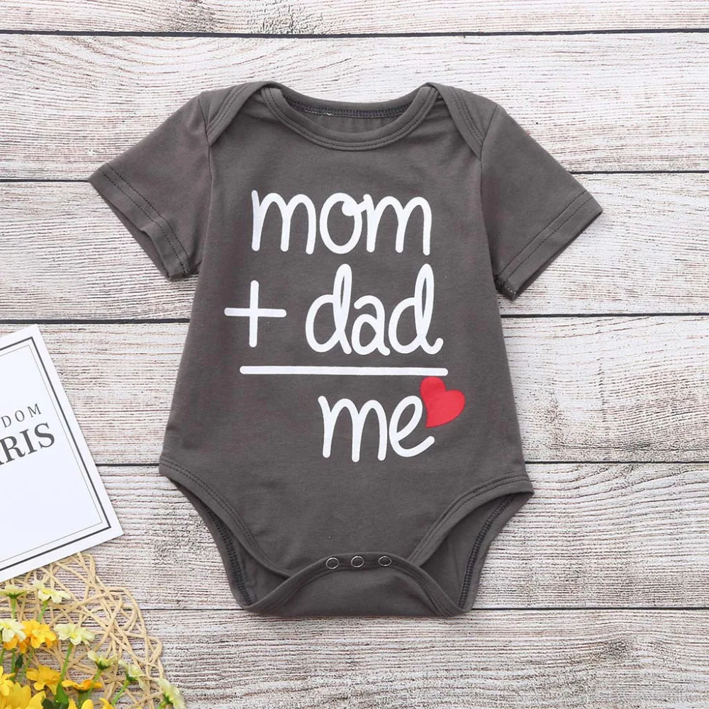 

MUQGEW Cute Summer Jumpsuit Sunsuit Letter Print Newborn Baby Boys Clothes For Girls Rompers Infant Outfits Kids Tops Bodysuit