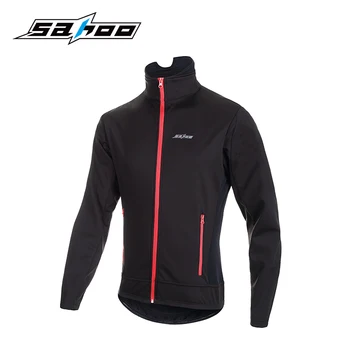 

Sahoo Cycling Jacket Men Thermal Fleece Bike Clothing Bicycle Winter Jacket Windproof Breathable Riding Jacket Wind Coat Size M