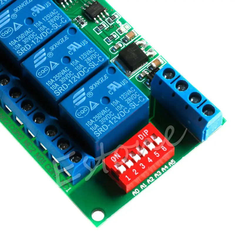 12 В RS485 Реле 4CH Modbus RTU PC UART доска для PLC светодиодный светильник PTZ управление камерой