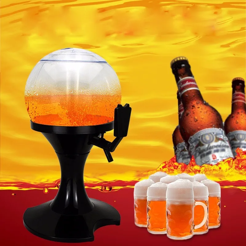Mini Round Beer Dispenser Personality Beer Drinking Machine Globe Water Dispenser Bar KTV Liquid Water Juice Soda Dispenser