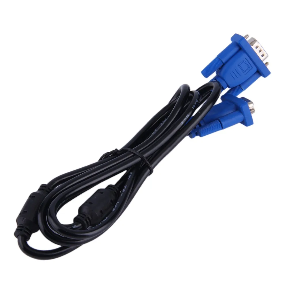 

1.5M VGA Cable HD 15 pin Male to Male VGA SVGA Extension Cable Cord For PC Laptop Projector LCD Monitor