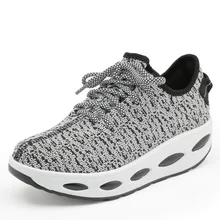 Новинка года; стильная женская обувь на платформе, визуально увеличивающая рост; Женская дышащая обувь; женская спортивная обувь для фитнеса