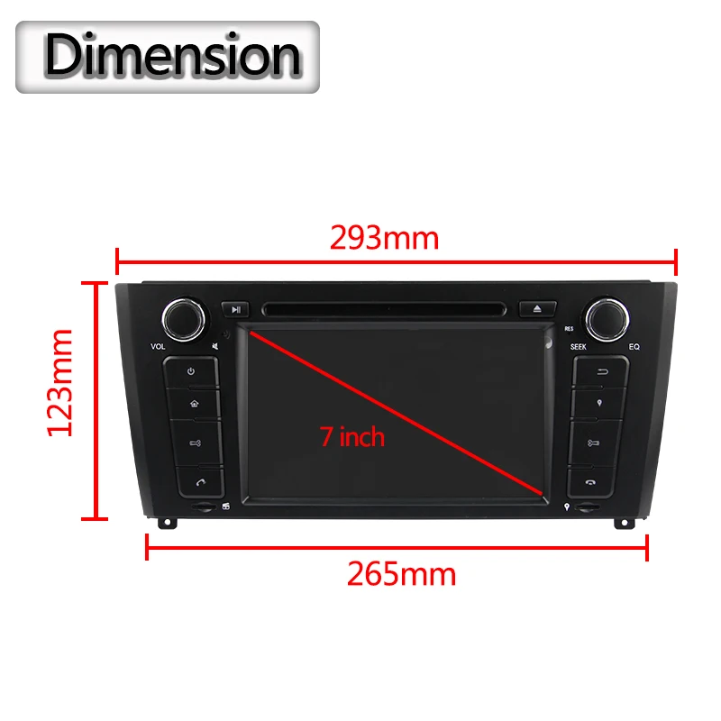 Sale Android 9.0 Octa Core 4G RAM 32G ROM GPS Navigation 7 " Car DVD Player for BMW E81/E82/E87/E88 2004-11 with Radio/Bluetooth/RDS 17