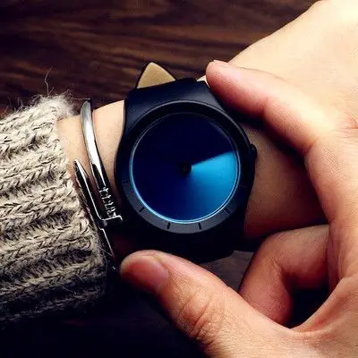 2022 cuero genuino impermeable futuro color nuevo concepto reloj marea hombres mujeres tabla moda salvaje cinturón reloj de cuarzo regalo ► Foto 1/4