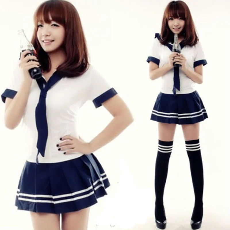 Japanese School Uniform Girl Sailor Cosplay Costume Skirt Suit Japanese