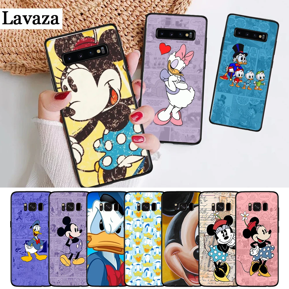 

Lavaza Mickey Mouse and Donald Duck Silicone Case for Samsung S6 Edge S7 S8 Plus S9 S10 S10e Note 8 9 M10 M20 M30