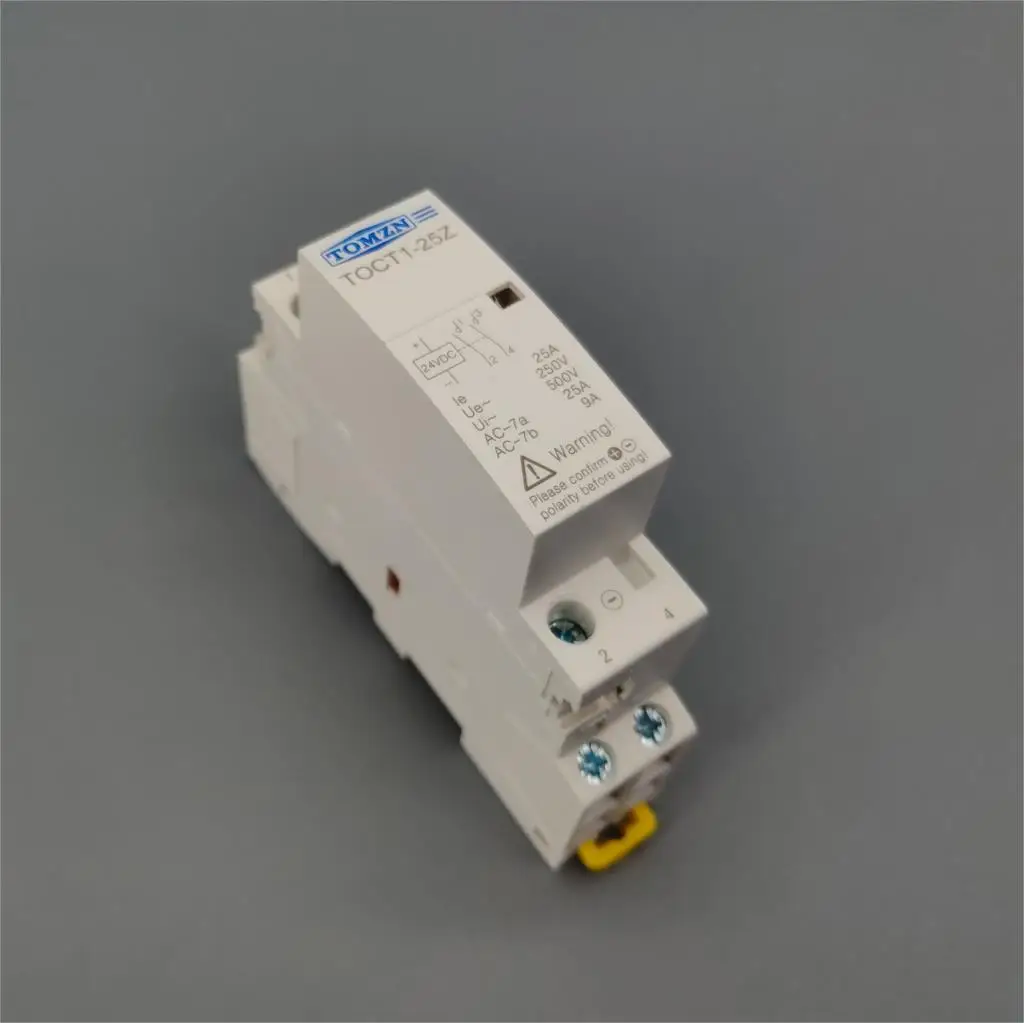 TOCT1 2P 25A DC 12V 24V Катушка 220 V/230 V 50/60HZ din рейка бытовой ac модульный контактор