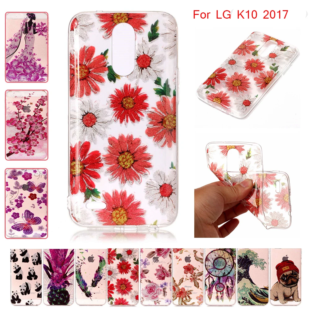 

Transparent TPU case for LG K10 2017 M 250 250M 250Y M250 M250M M250Y shining Phone Cover for LG K 10 2017 LGM250 LG-M250 M250DS