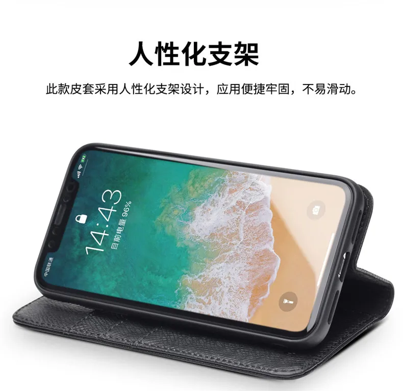 Для iphone х чехол qialino многофункциональный 2 в 1 флип+ Назад Телефон чехол для Apple IPhone X 5.8 дюйма Роскошные Пояса из натуральной кожи крышка