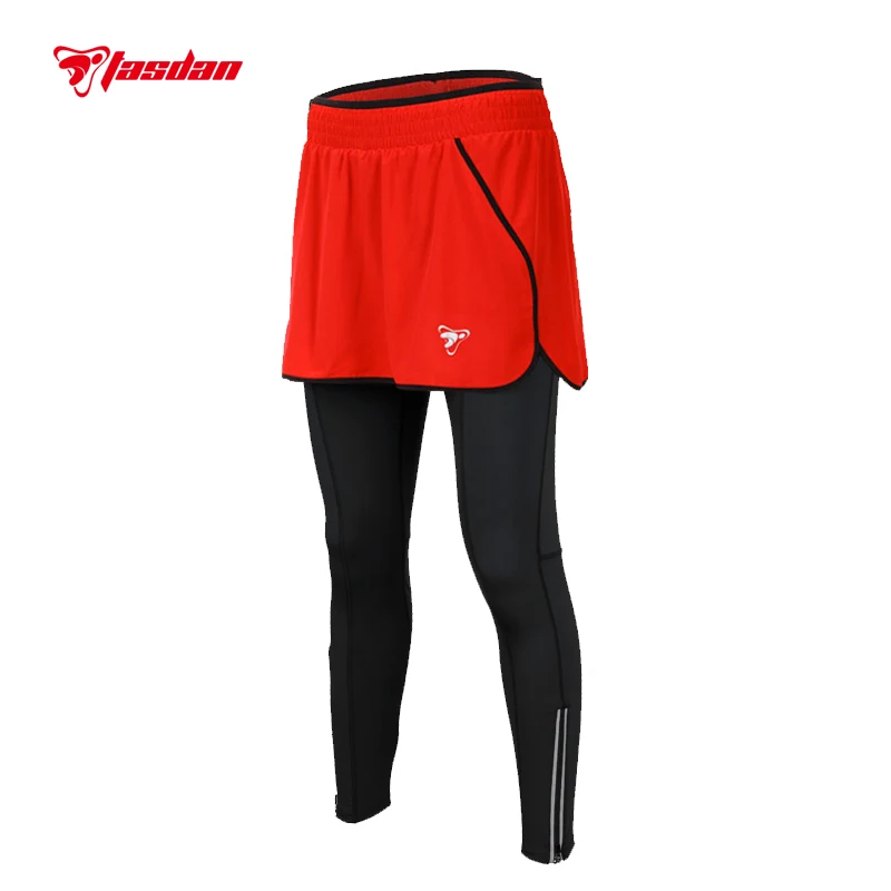Tasdan Велоспорт одежда велосипед Костюмы велосипедные штаны велосипедные женские брюки колготки с юбки с CoolMax гель Pad - Цвет: Red