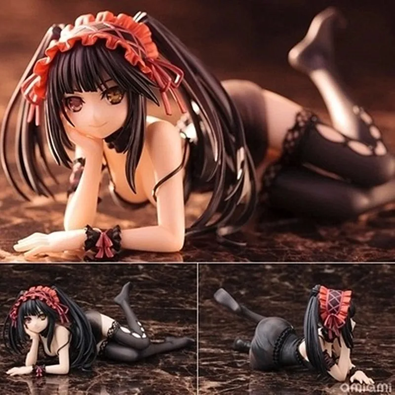 

New DATE A LIVE Nightmare Tokisaki Kurumi Sleep Beauty Sexy PVC Action Figure Model Toys Anime Brinquedos Collection Gift 20cm