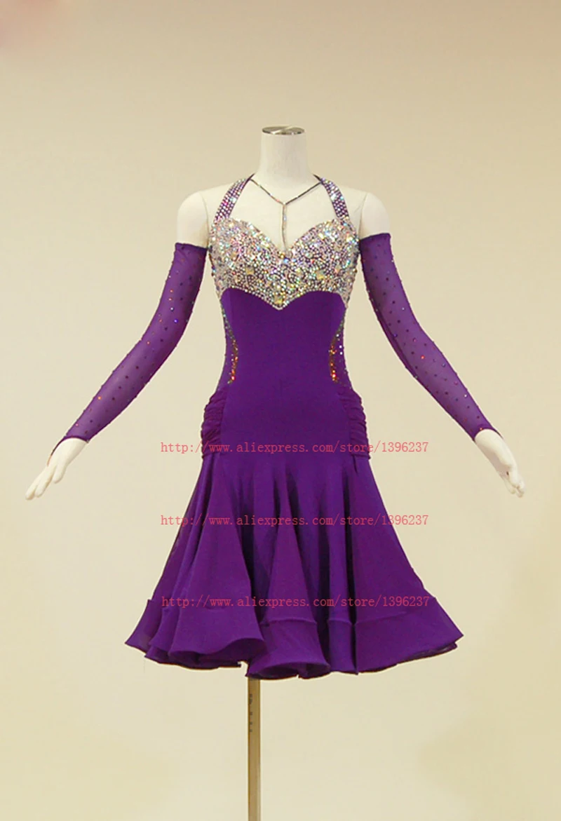 

Sweetheart neckline Latin dance Dress High Quality Rumba Jive Chacha Dress latin dance dresses for sale