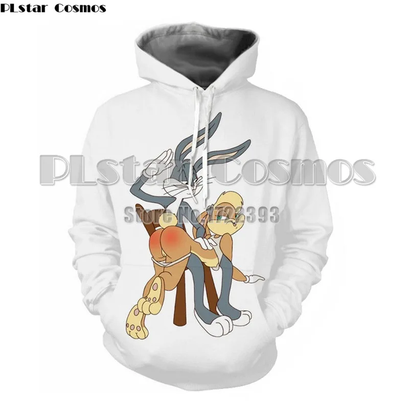 Hot Sale 3D Printed Funny Bugs Bunny Lola Hoodies Pullover Women Men Sweatshirts