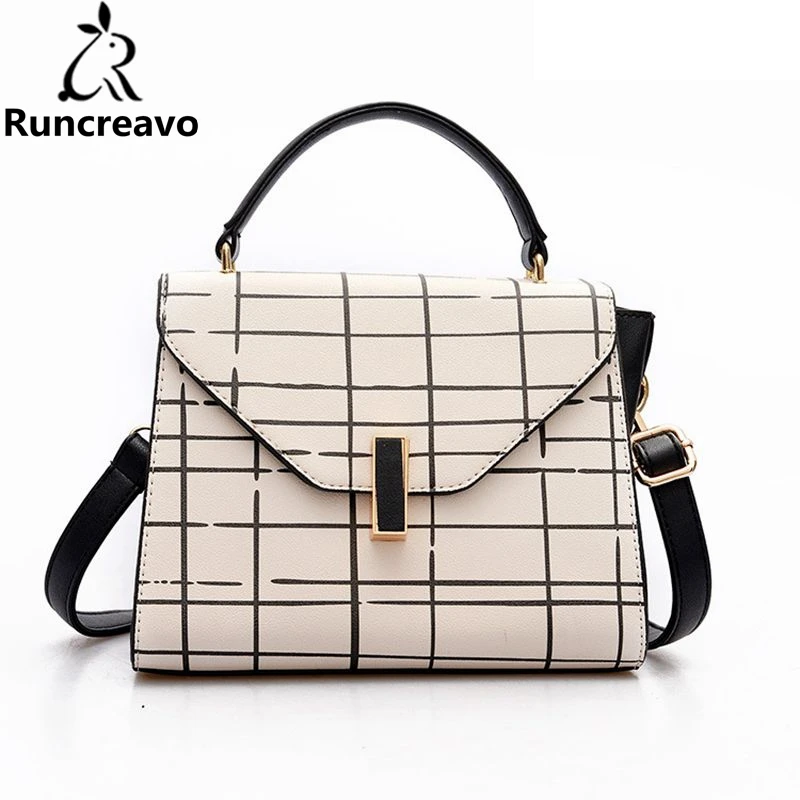 

2018 crossbody bag for women leather handbag luxury handbags women bags designer plaid stereotype square shoulder bag sac a main