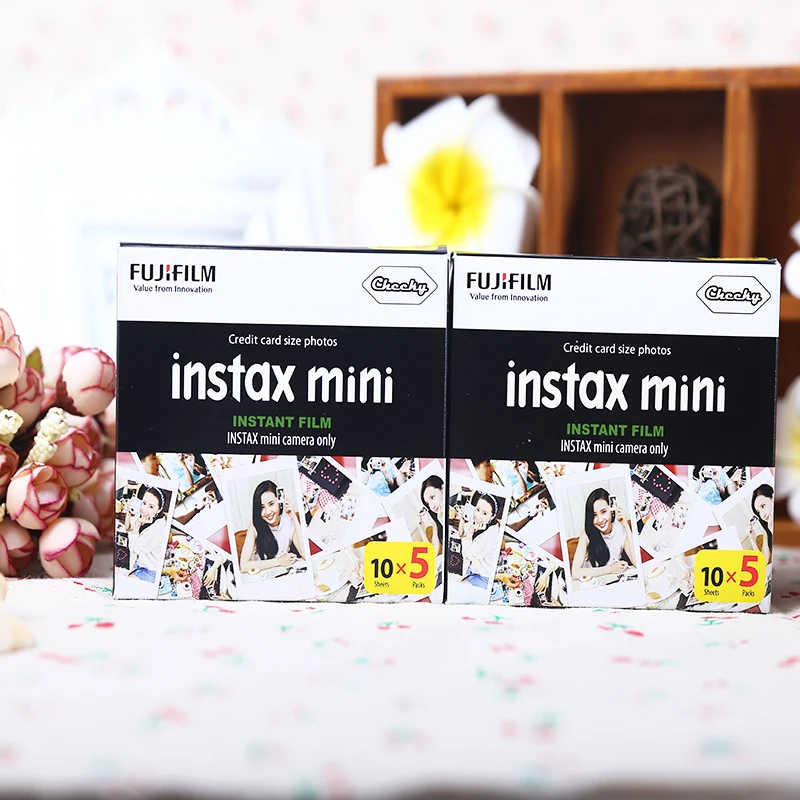 

100% Original Fujifilm Instax Mini Film white edge 100 pcs for Fuji Instax Mini Camera mini8 mini 7s mini25 50S free shipping