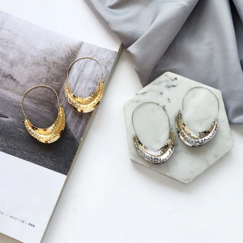 New Arrival Gold Silver Color Moon Long Drop Earrings Women's Accessories Vintage Leaf Design Jewelry | Украшения и