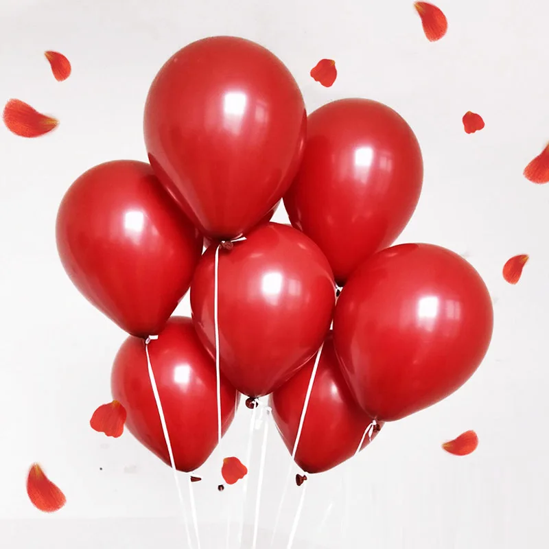 200pcs Pomegranate Red Latex Balloon For Wedding Party Garland Backdrop Decor Ballon Chain of RubberBalloon Arch Decoration