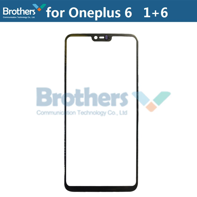 Front Outer Glass Lens For Oneplus 6 Touch Screen Glass Front LCD Glass Lens For Oneplus 6 1+6 Black 6.28'' Phone Replacement (2)