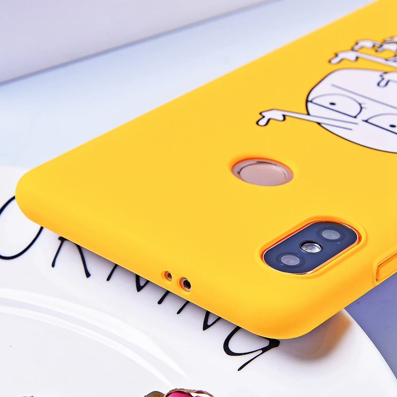 Hisomone Cute Cartoon Phone Case For Xiaomi Redmi Note 5 Patterned Yellow Back Cover Case For Xiaomi Redmi 4X 5 Plus Mi A1 5X