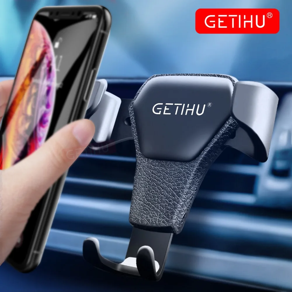 

GETIHU Gravity Car Holder For Phone in Car Air Vent Clip Mount No Magnetic Mobile Phone Holder Cell Stand Support For iPhone X 7
