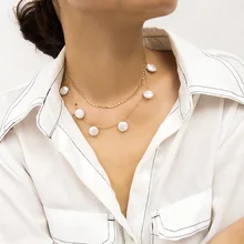 Nuevo verano Vintage collar de capas para mujer Multi-capa collar de cadena para mujer joyería de accesorios 2020Collares