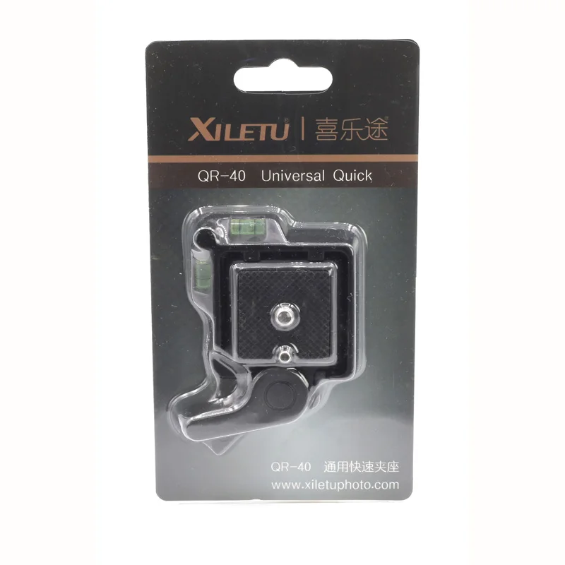 XILETU QR 40 Quick Release Зажим адаптер с пластиной и двойное страхование кнопка для DSLR
