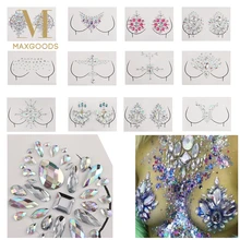 Клей в богемном стиле Кристалл татуировки стикер ювелирные изделия лицо шеи грудь драгоценные камни Свадебная вечеринка тела груди ювелирные изделия