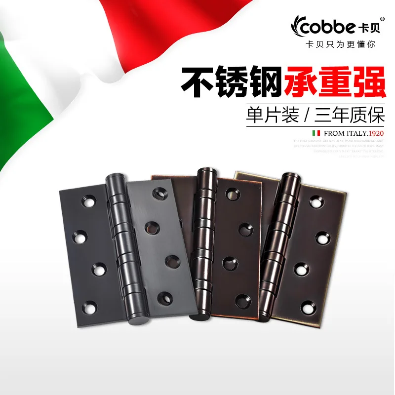 

2018 Fechadura Digital Mr Black Hinge Stainless Steel Bearing Flat Open Wooden Door Folding Thickening Sheet 4 Inch Single Chip
