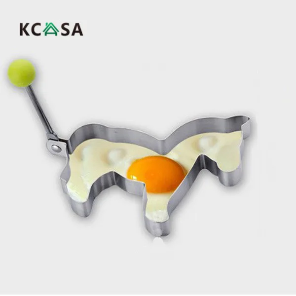 Kcasa лошадь Форма Fried Egg Плесень Нержавеющая сталь кекса Яйцо Кольцо Плесень Пособия по кулинарии инструмент для кухни кухонные принадлежности завтрак