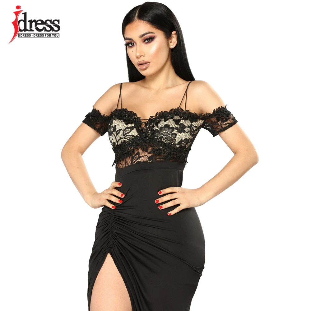 IDress Vestido Longo женское новое длинное платье vestido de festa Макси сексуальное с открытыми