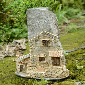 

Real original house bonsai resin Mini model flowerpot ornament rockery Office decoration craft statues Home decoration dies
